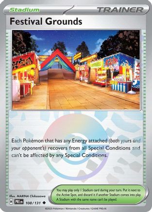 Festival Grounds (Poke Ball Pattern) (108) Holofoil [SV: Prismatic Evolutions] Pokemon Single Pokémon