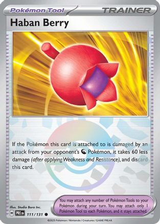 Haban Berry (Poke Ball Pattern) (111) Holofoil [SV: Prismatic Evolutions] Pokemon Single Pokémon