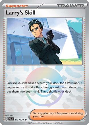 Larry's Skill - 115/131 (Poke Ball Pattern) Holofoil [SV: Prismatic Evolutions] Pokemon Single Pokémon