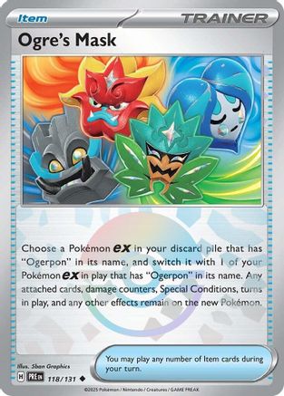 Ogre's Mask (Poke Ball Pattern) (118) Holofoil [SV: Prismatic Evolutions] Pokemon Single Pokémon