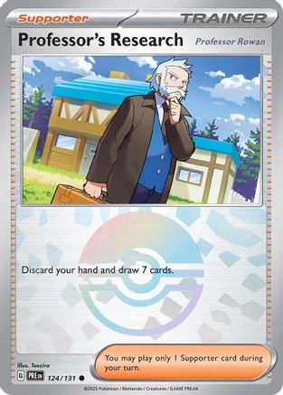 Professor's Research [Professor Rowan] (Poke Ball Pattern) (124) Holofoil [SV: Prismatic Evolutions] Pokemon Single Pokémon