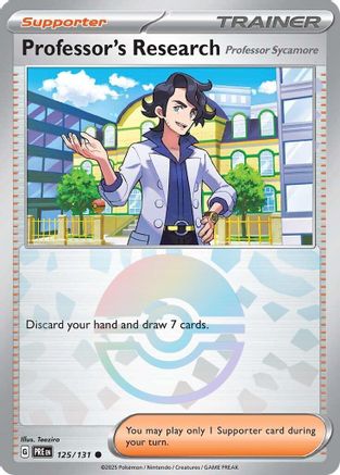 Professor's Research [Professor Sycamore] (Poke Ball Pattern) (125) Holofoil [SV: Prismatic Evolutions] Pokemon Single Pokémon