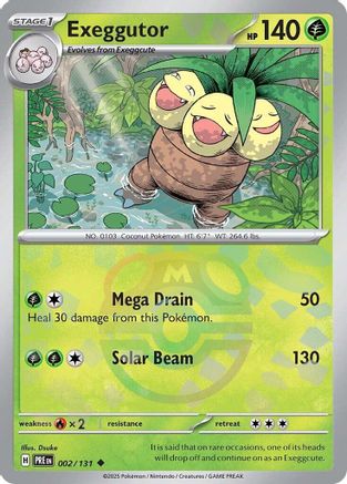 Exeggutor (Master Ball Pattern) (2) Holofoil [SV: Prismatic Evolutions] Pokemon Single Pokémon