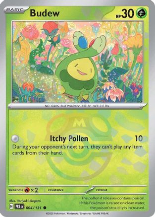 Budew (Master Ball Pattern) (4) Holofoil [SV: Prismatic Evolutions] Pokemon Single Pokémon