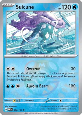 Suicune (Master Ball Pattern) (24) Holofoil [SV: Prismatic Evolutions] Pokemon Single Pokémon