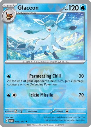 Glaceon (Master Ball Pattern) (25) Holofoil [SV: Prismatic Evolutions] Pokemon Single Pokémon