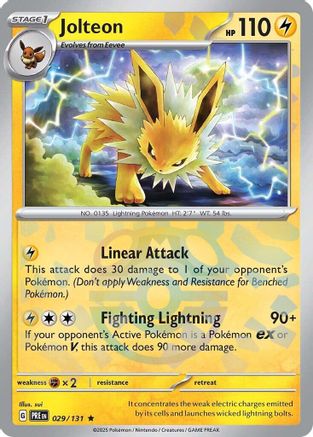 Jolteon (Master Ball Pattern) (29) Holofoil [SV: Prismatic Evolutions] Pokemon Single Pokémon