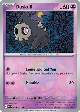 Duskull (Master Ball Pattern) (35) Holofoil [SV: Prismatic Evolutions] Pokemon Single Pokémon