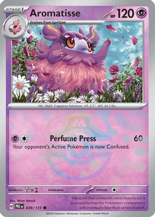 Aromatisse (Master Ball Pattern) (39) Holofoil [SV: Prismatic Evolutions] Pokemon Single Pokémon