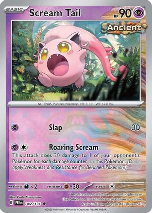 Scream Tail (Master Ball Pattern) (42) Holofoil [SV: Prismatic Evolutions] Pokemon Single Pokémon