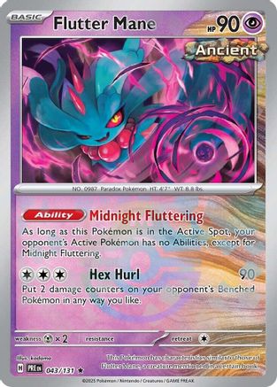 Flutter Mane (Master Ball Pattern) (43) Holofoil [SV: Prismatic Evolutions] Pokemon Single Pokémon