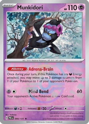 Munkidori (Master Ball Pattern) (44) Holofoil [SV: Prismatic Evolutions] Pokemon Single Pokémon