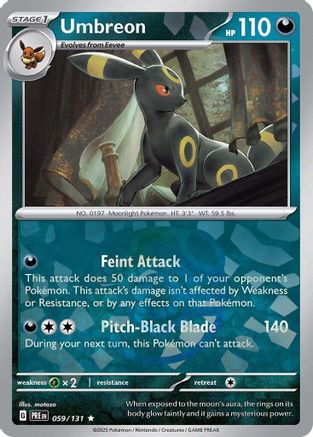Umbreon (Master Ball Pattern) (59) Holofoil [SV: Prismatic Evolutions] Pokemon Single Pokémon