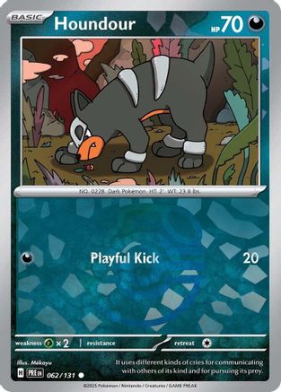Houndour (Master Ball Pattern) (62) Holofoil [SV: Prismatic Evolutions] Pokemon Single Pokémon