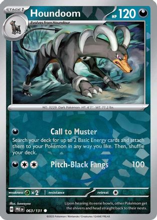 Houndoom (Master Ball Pattern) (63) Holofoil [SV: Prismatic Evolutions] Pokemon Single Pokémon