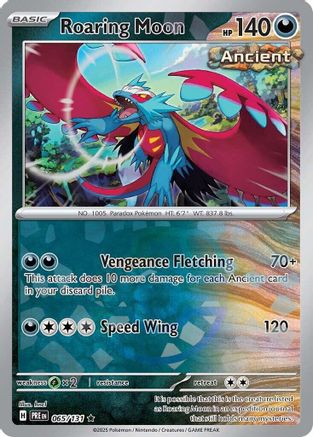 Roaring Moon (Master Ball Pattern) (65) Holofoil [SV: Prismatic Evolutions] Pokemon Single Pokémon