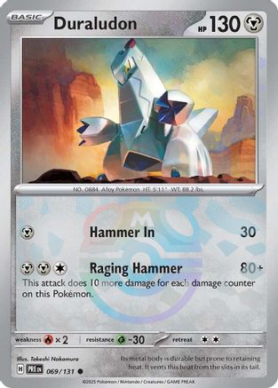 Duraludon (Master Ball Pattern) (69) Holofoil [SV: Prismatic Evolutions] Pokemon Single Pokémon