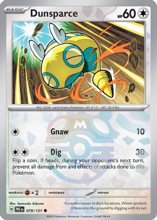 Dunsparce (Master Ball Pattern) (79) Holofoil [SV: Prismatic Evolutions] Pokemon Single Pokémon