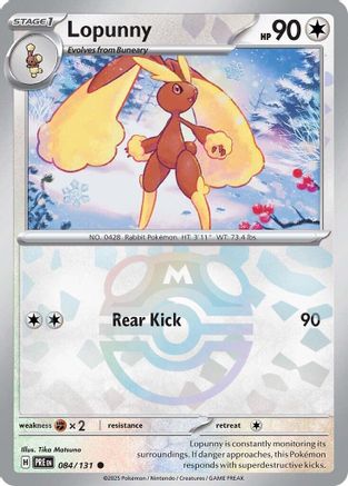 Lopunny (Master Ball Pattern) (84) Holofoil [SV: Prismatic Evolutions] Pokemon Single Pokémon