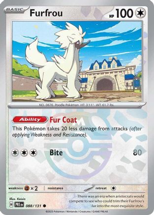 Furfrou (Master Ball Pattern) (88) - [SV: Prismatic Evolutions] Holofoil Pokemon Single Pokémon