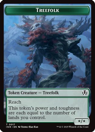 Treefolk // Emblem - Wrenn and Seven Double-Sided Token (INR-17 // 27) [Innistrad Remastered] MTG Single Wizards of the Coast