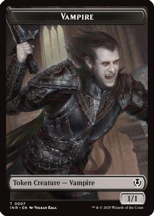 Vampire (0007) // Vampire (0008) Double-Sided Token (INR-7 // 8) [Innistrad Remastered] MTG Single Wizards of the Coast
