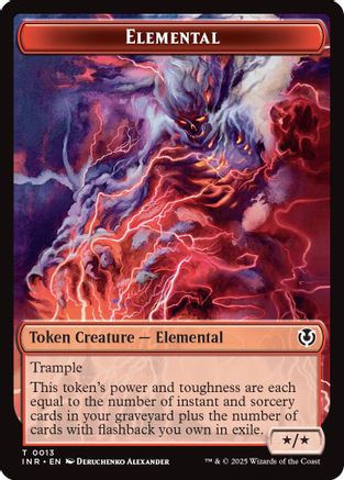 Elemental // Human (0014) Double-Sided Token (INR-13 // 14) [Innistrad Remastered] Foil MTG Single Wizards of the Coast