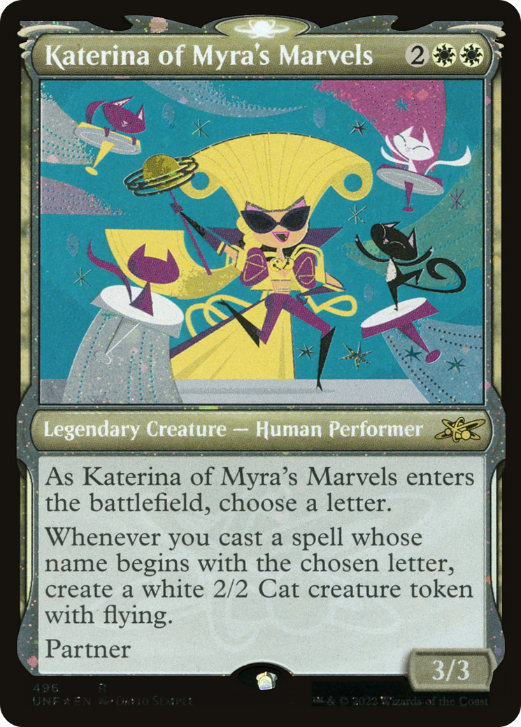 Katerina of Myra's Marvels (Galaxy Foil) (UNF-496) [Unfinity] (Showcase) Foil MTG Single Wizards of the Coast