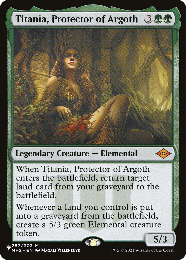 Titania, Protector of Argoth (LIST-287/303) [Mystery Booster] The List MTG Single Wizards of the Coast