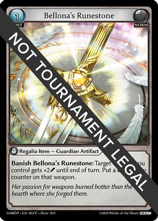 Bellona's Runestone (003) [Mortal Ambition Draft Pack] Grand Archive Single Weebs of the Shore