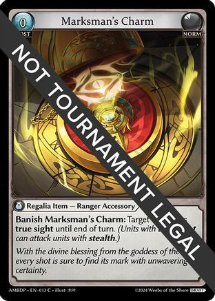 Marksman's Charm (013) [Mortal Ambition Draft Pack] Grand Archive Single Weebs of the Shore