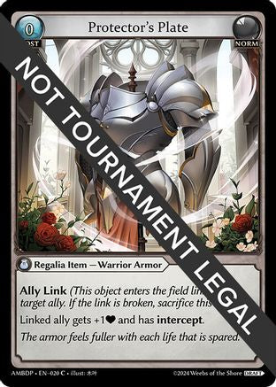 Protector's Plate (020) [Mortal Ambition Draft Pack] Grand Archive Single Weebs of the Shore