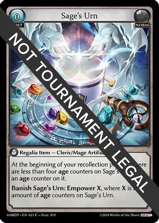 Sage's Urn (021) [Mortal Ambition Draft Pack] Grand Archive Single Weebs of the Shore