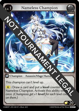 Nameless Champion (Assassin/Mage) (001) [Mortal Ambition Draft Pack] Grand Archive Single Weebs of the Shore