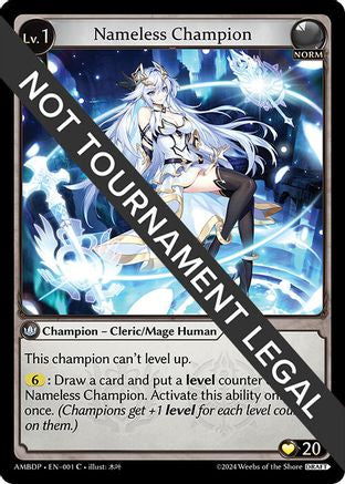 Nameless Champion (Cleric/Mage) (001) [Mortal Ambition Draft Pack] Grand Archive Single Weebs of the Shore