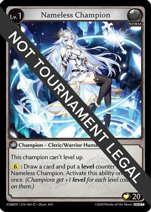 Nameless Champion (Cleric/Warrior) (001) [Mortal Ambition Draft Pack] Grand Archive Single Weebs of the Shore