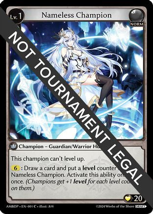 Nameless Champion (Guardian/Warrior) (001) [Mortal Ambition Draft Pack] Grand Archive Single Weebs of the Shore