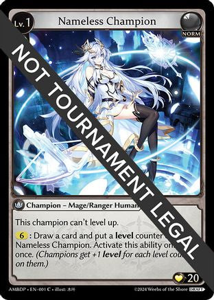 Nameless Champion (Mage/Ranger) (001) [Mortal Ambition Draft Pack] Grand Archive Single Weebs of the Shore