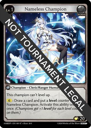 Nameless Champion (Cleric/Ranger) (001) [Mortal Ambition Draft Pack] Grand Archive Single Weebs of the Shore