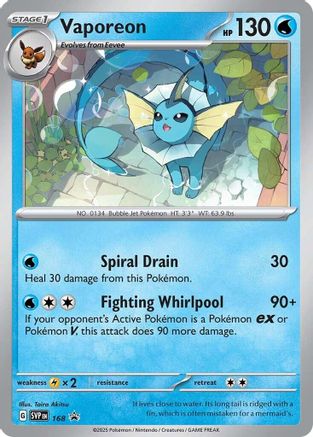 Vaporeon - 168 (Cosmos Holo) (168) Holofoil [Promos: SV Promo Cards] Pokemon Single Pokémon