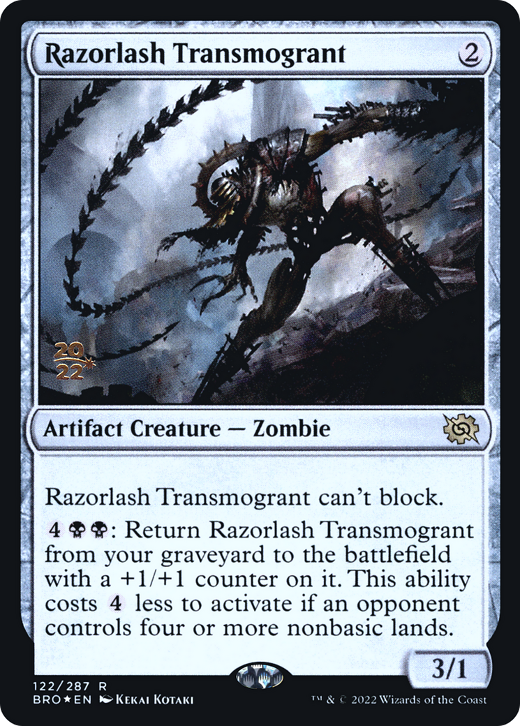 Razorlash Transmogrant (PRE-122S) [The Brothers' War Promos] Foil MTG Single Wizards of the Coast