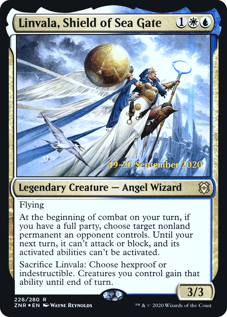 Linvala, Shield of Sea Gate (PRE-226) [Zendikar Rising Promos] Foil MTG Single Wizards of the Coast