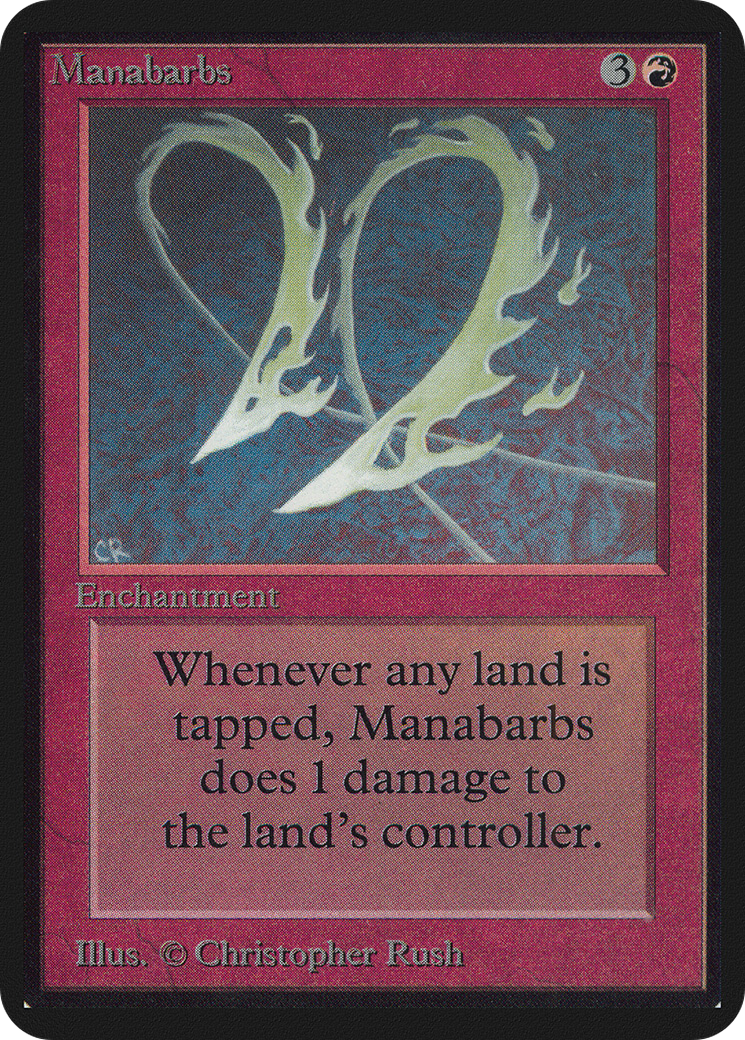 Manabarbs (LEA-) [Oldschool] Limited Edition Alpha MTG Single Wizards of the Coast