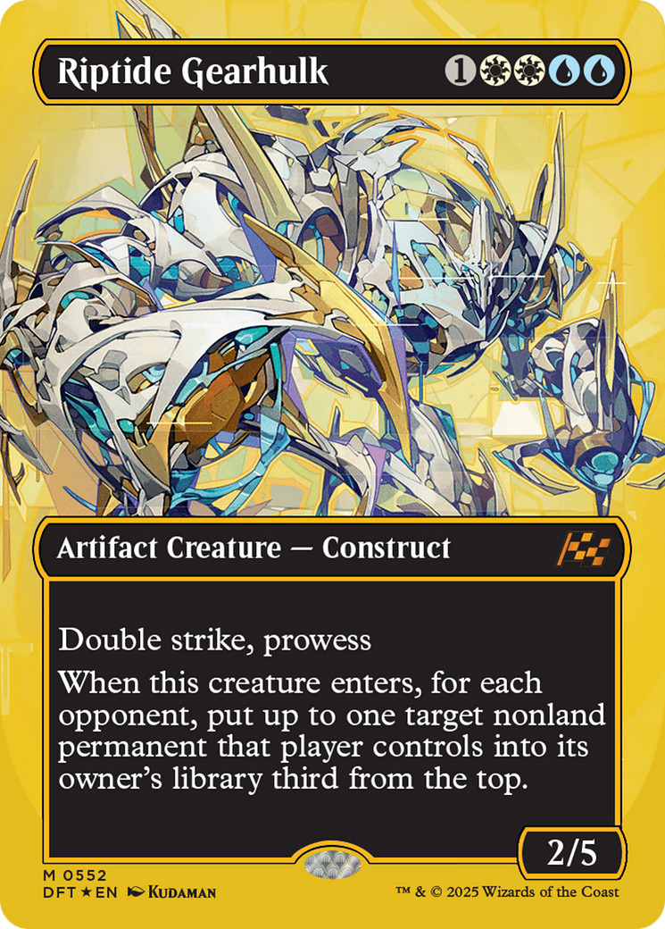 Riptide Gearhulk (First-Place Foil) (DFT-552) [Aetherdrift] (Borderless) Foil MTG Single Wizards of the Coast