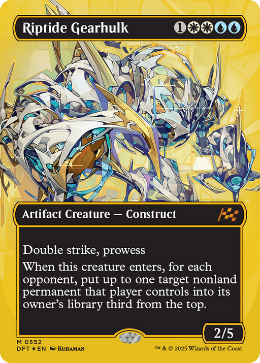 Riptide Gearhulk (First-Place Foil) (DFT-552) [Aetherdrift] (Borderless) Foil MTG Single Wizards of the Coast