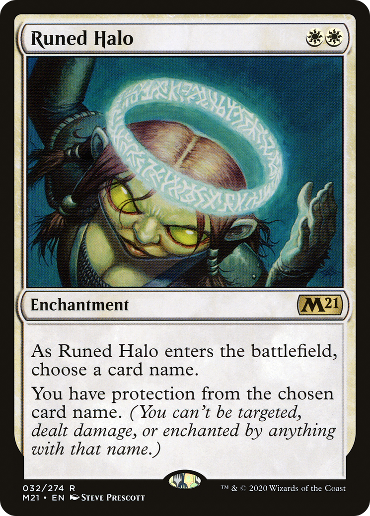 Runed Halo (M21-032) [Core Set 2021] MTG Single Wizards of the Coast