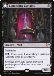 Concealing Curtains (VOW-101) [Innistrad: Crimson Vow] Foil MTG Single Wizards of the Coast