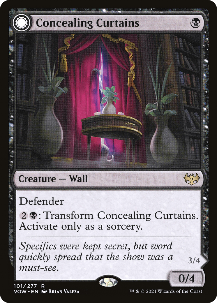 Concealing Curtains (VOW-101) [Innistrad: Crimson Vow] MTG Single Wizards of the Coast