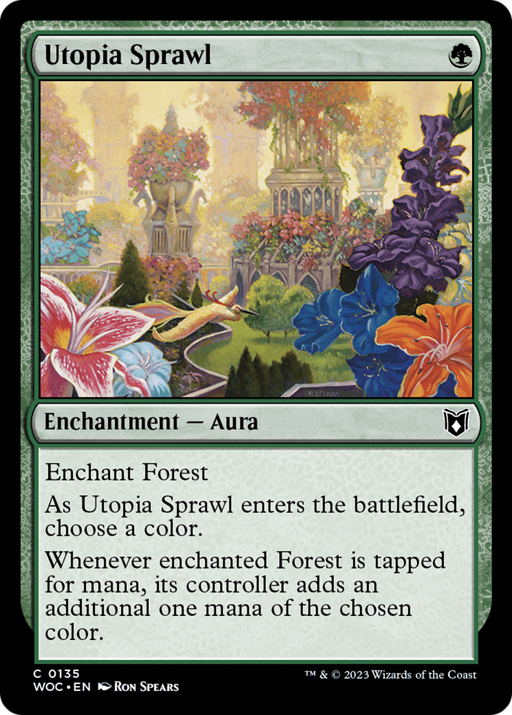 Utopia Sprawl (WOC-135) [Wilds of Eldraine Commander] MTG Single Wizards of the Coast