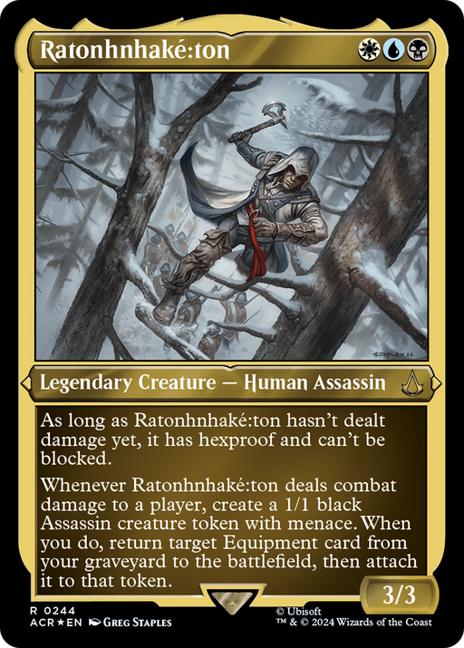 Ratonhnhaké꞉ton (ACR-244) [Assassin's Creed] Etched Foil MTG Single Wizards of the Coast